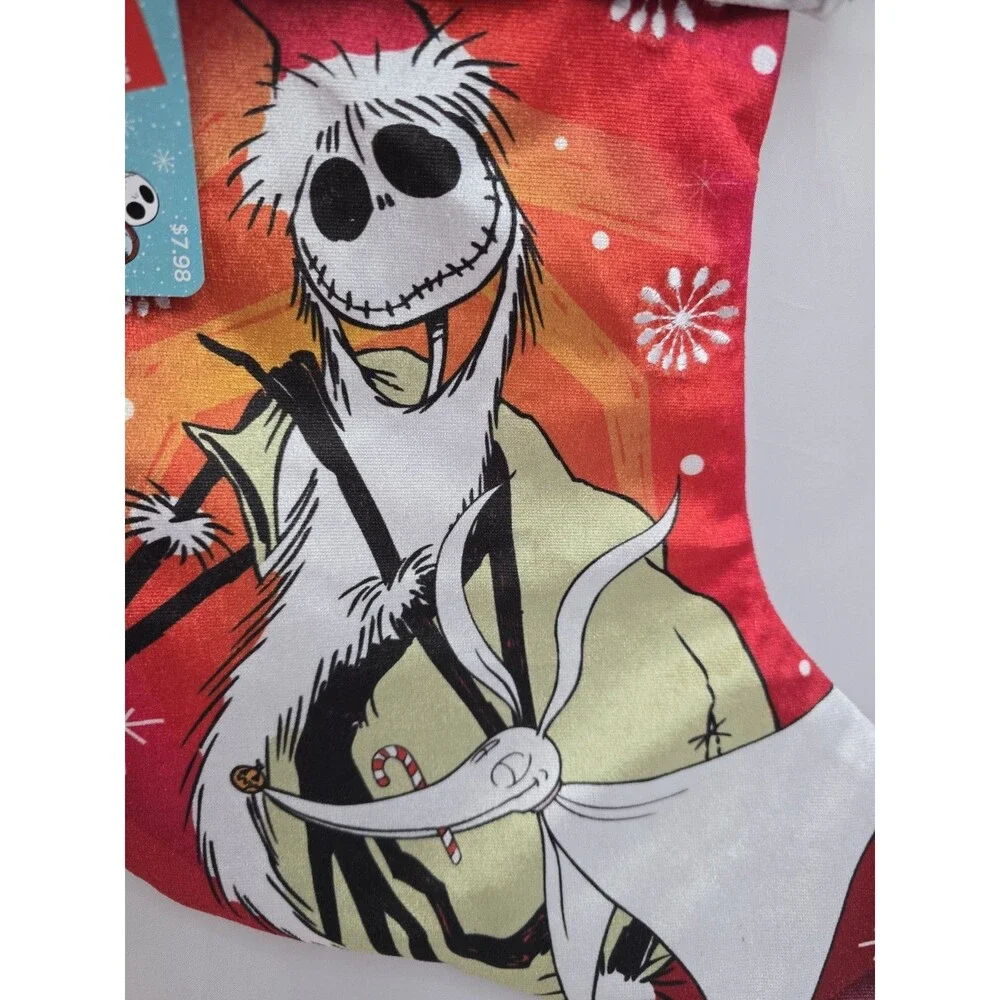 Disney Nightmare Before Christmas Jack Skellington Zero Christmas Stocking NWT